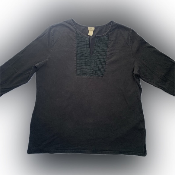 J. JILL tunic shirt pintuck V-Neck cotton, Ladies,  Size XL - Picture 5 of 9